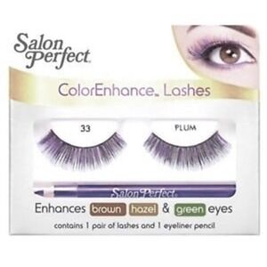Salon Perfect Color Enhance Lashes Plum + Liner | Brown/Hazel/Green |‎ NIB